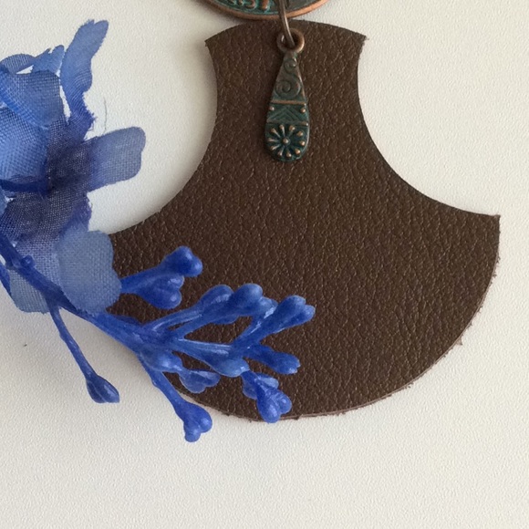 Bohemian Earrings Leather - Picture 5 of 8